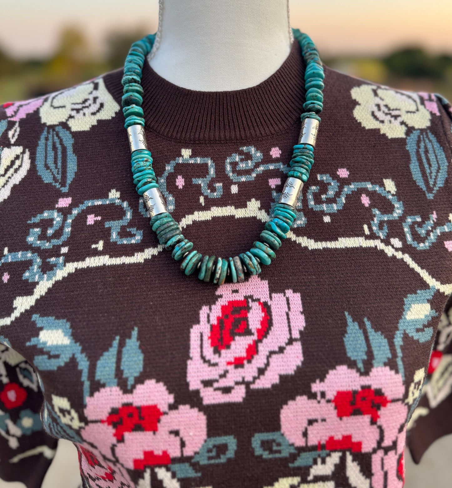 {Gypsy} Kingman Disc Layered Necklace