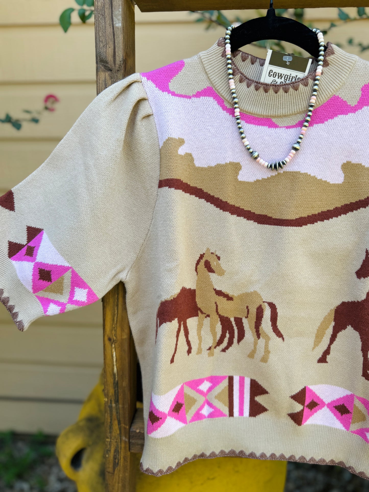 Colorful Cowgirl Knit Top