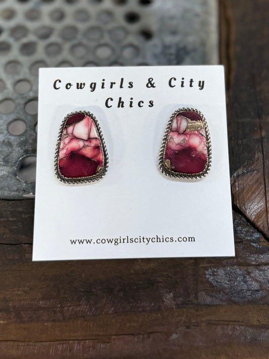Dahlia Rose Stud Earring