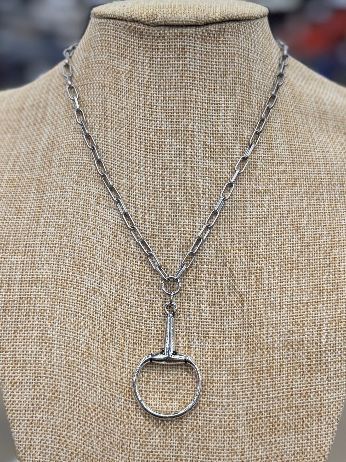 Silver Bit Paperclip Necklace
