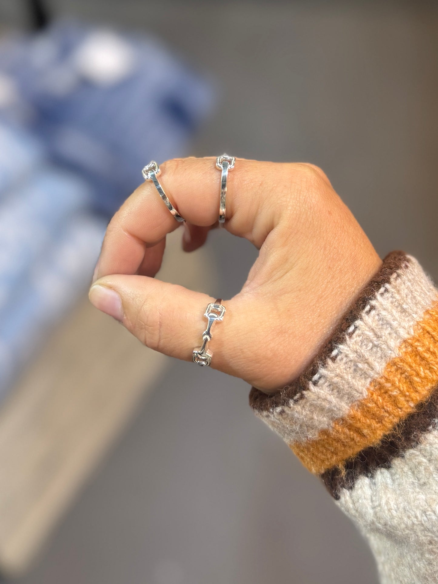 Silver Snaffle Bit Ring