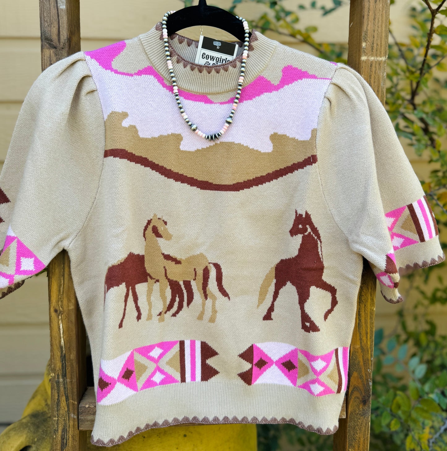 Colorful Cowgirl Knit Top