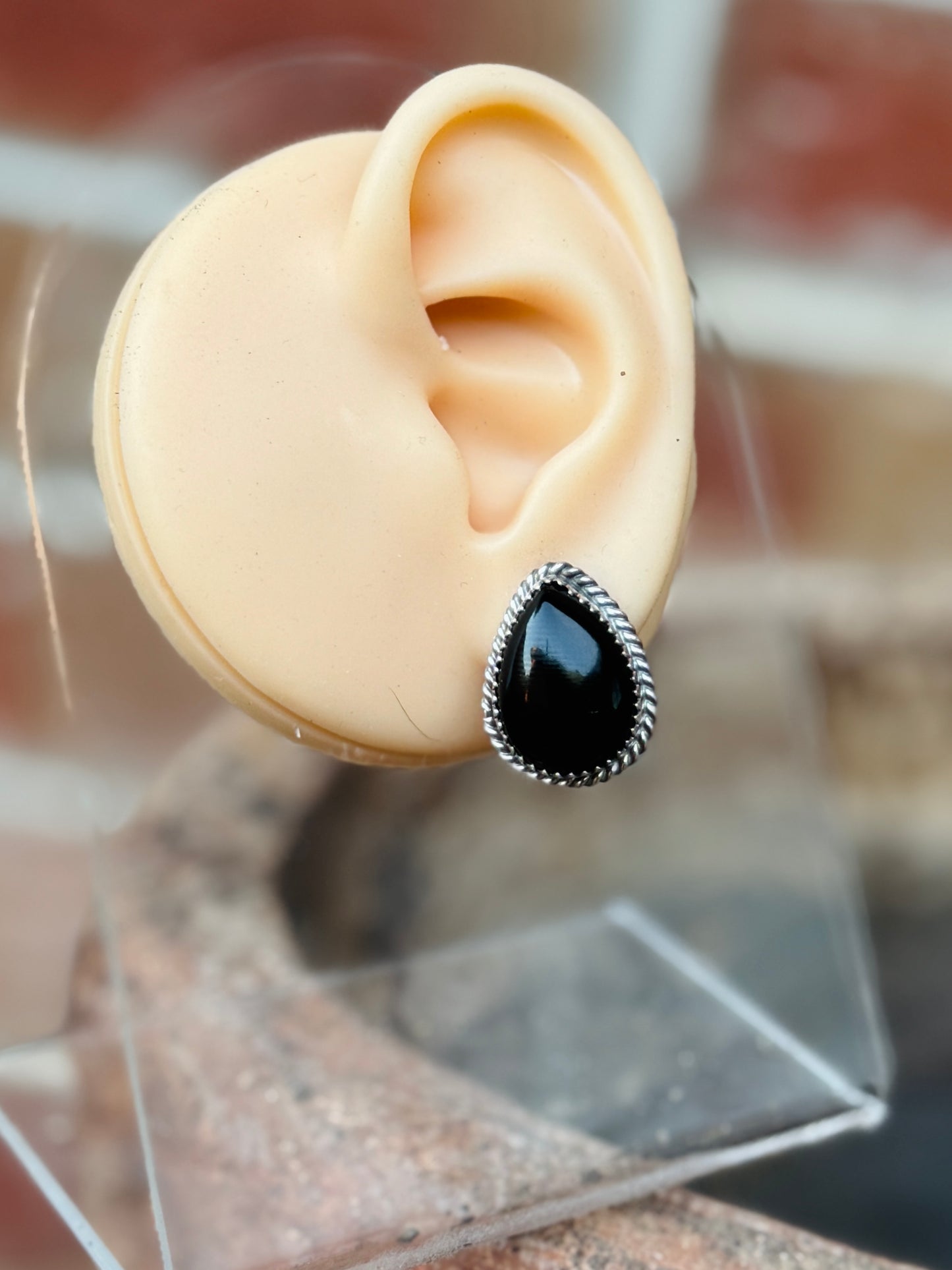Black Onyx Teardrop Earrings