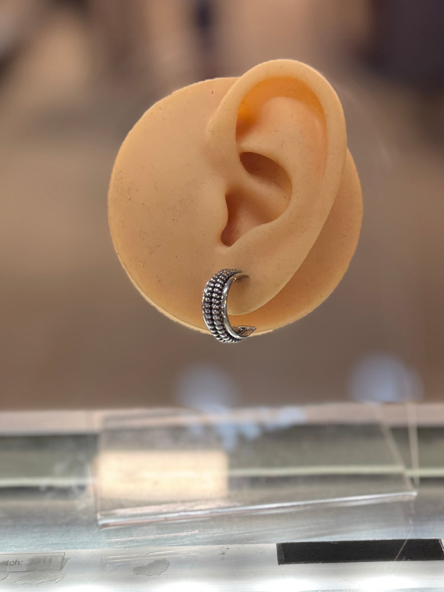 Small Rope Silver Hoops
