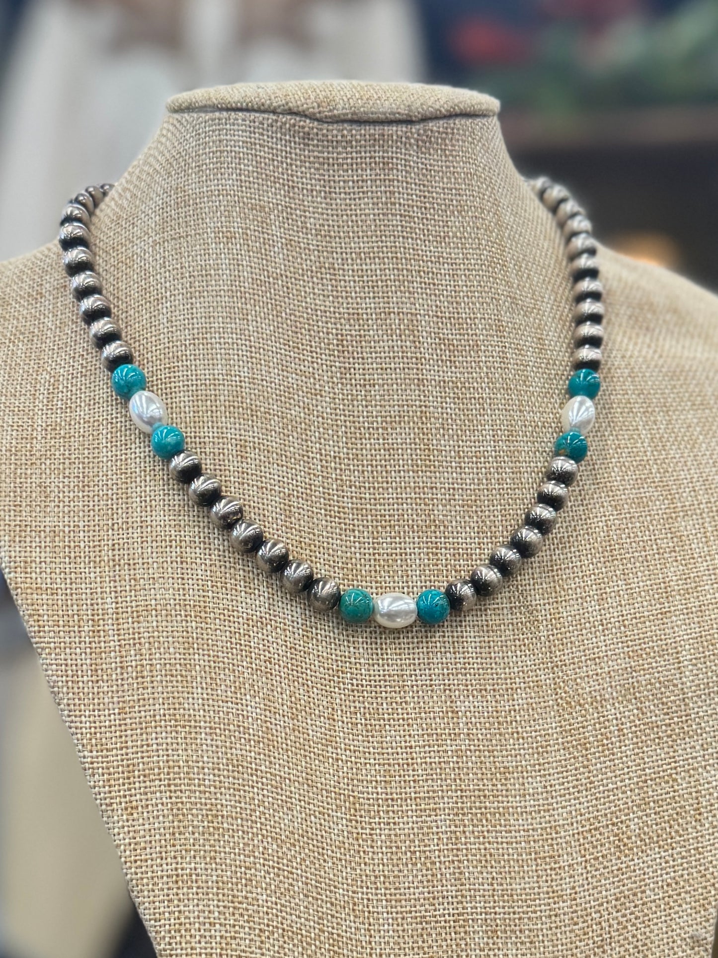 {Pearls & Turquoise} Necklace