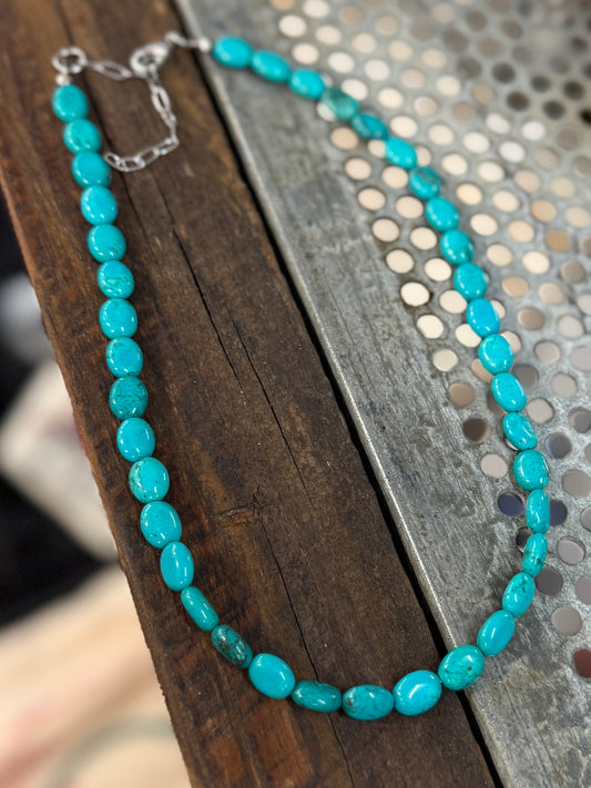 {Gypsy} Turquoise Beaded Necklace