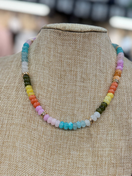 {Summer Breeze} Multi-Color Gemstone Necklace