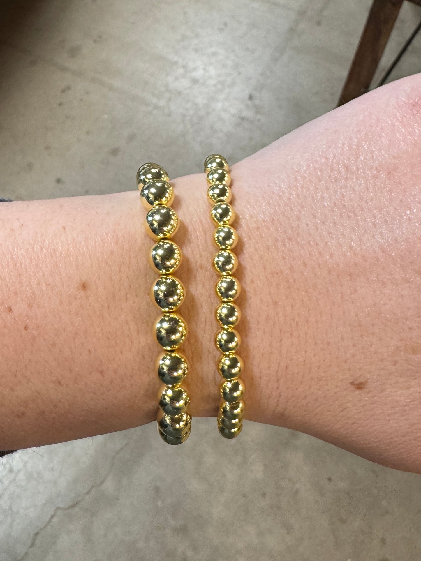 Plain Gold Bead Bracelet