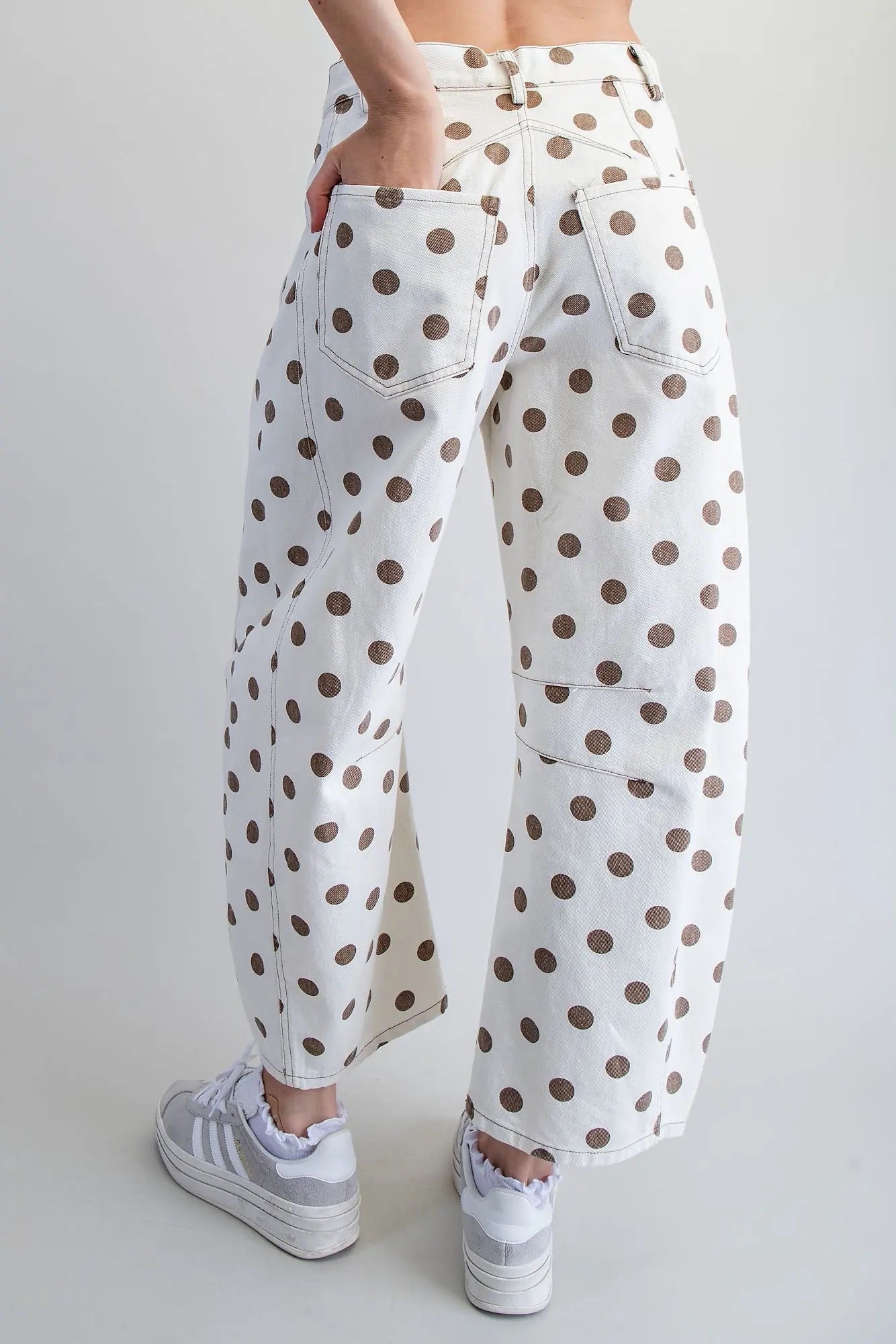 Polka Dot Barrel Jeans