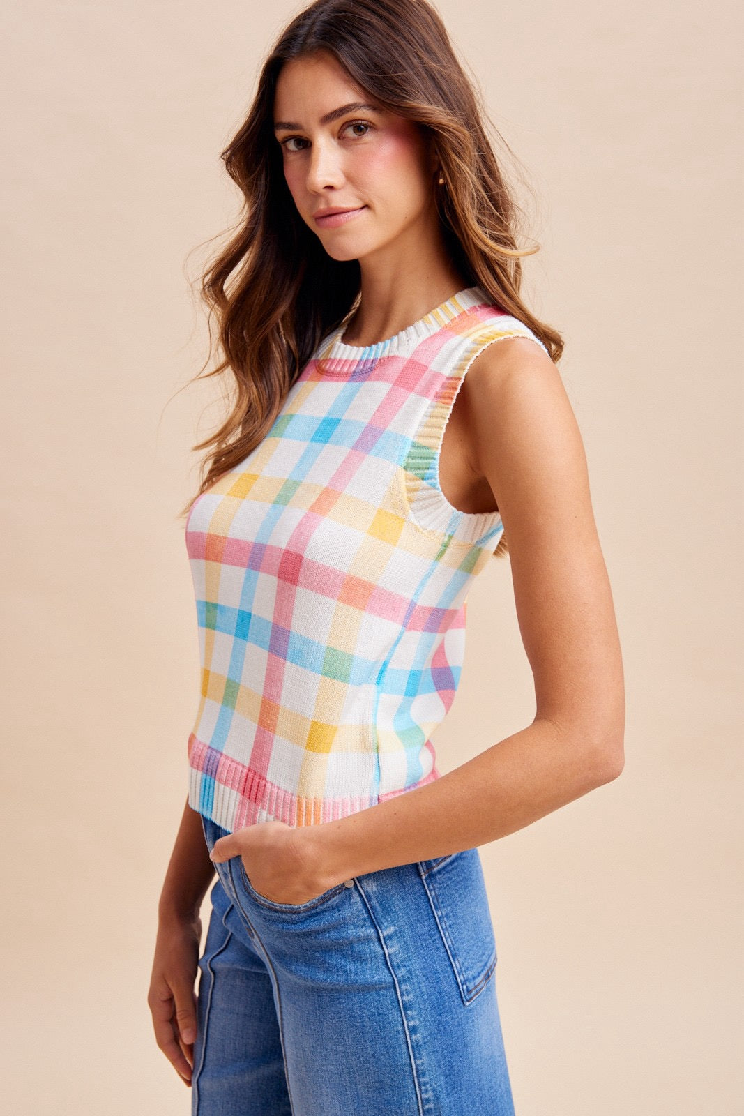 Multi-Color Sweater Vest
