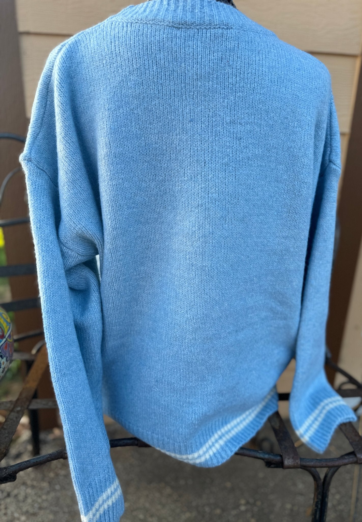 Baby Blue Embroidered {See Ya Cowboy} Sweater - Cowgirls & City Chics