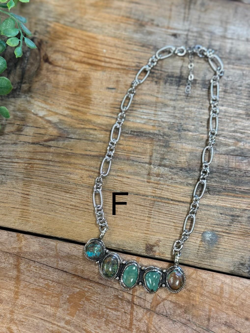 {Cheyenne} Kingman 5 Stone Pendent Necklace - Cowgirls & City Chics