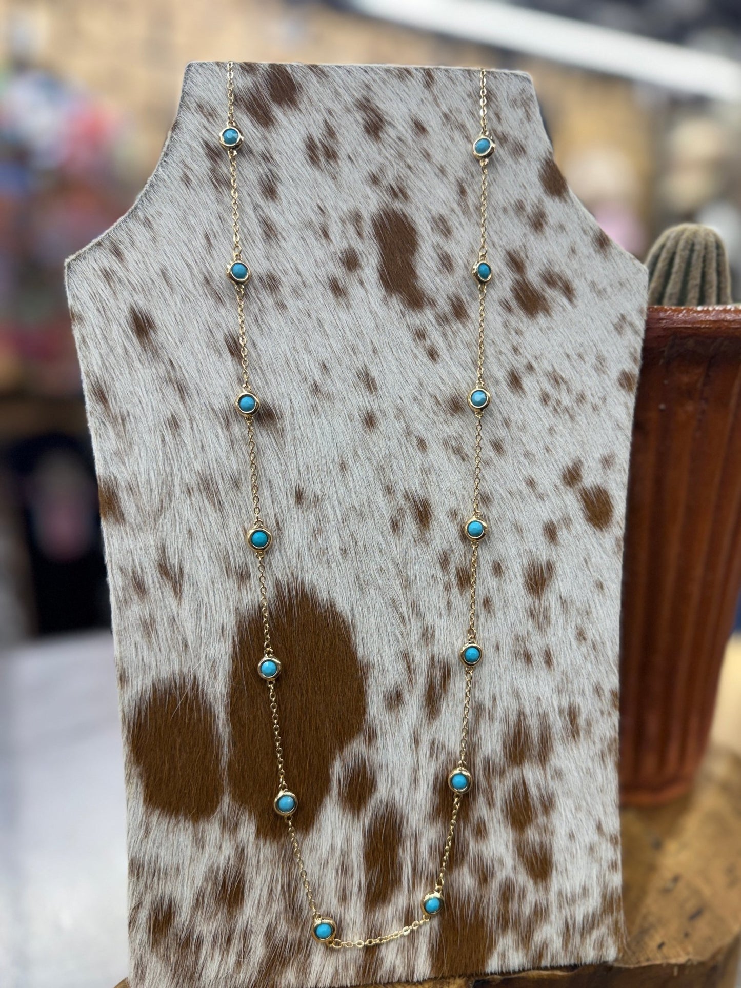 {Corfu} Turquoise Long Necklace - Cowgirls & City Chics