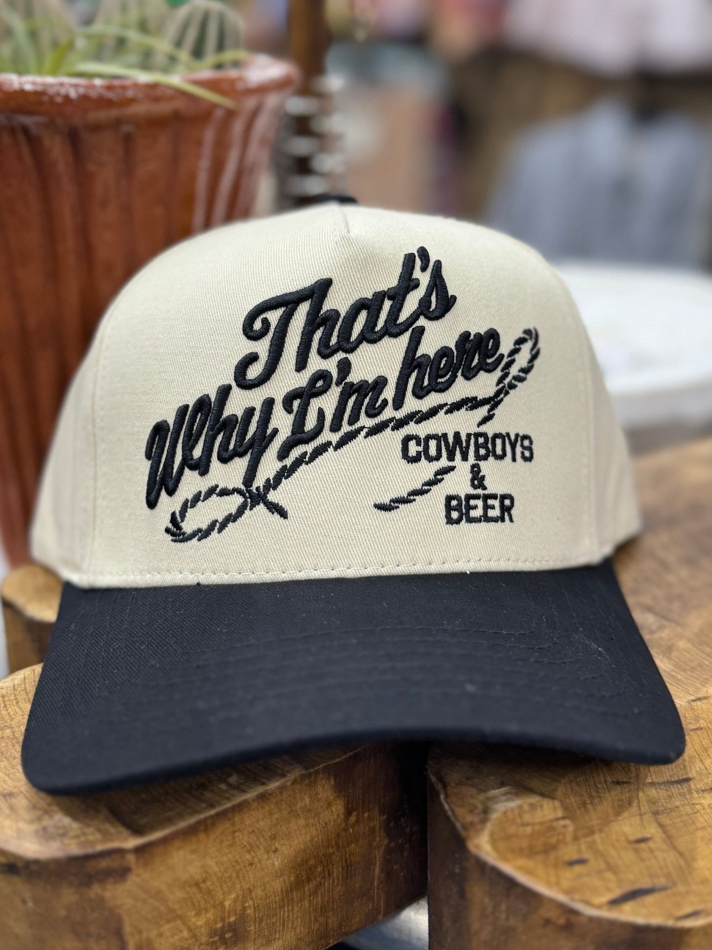 Cowboys & Beer Cap (BLK) - Cowgirls & City Chics