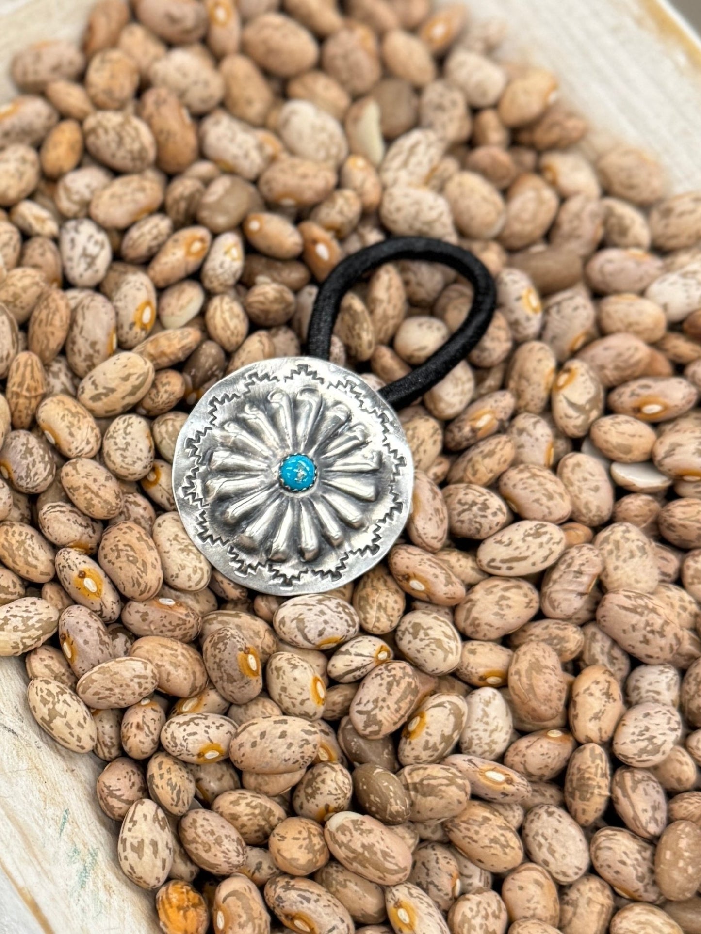 {Del Rey} Turquoise Concho Hair Tie - Cowgirls & City Chics