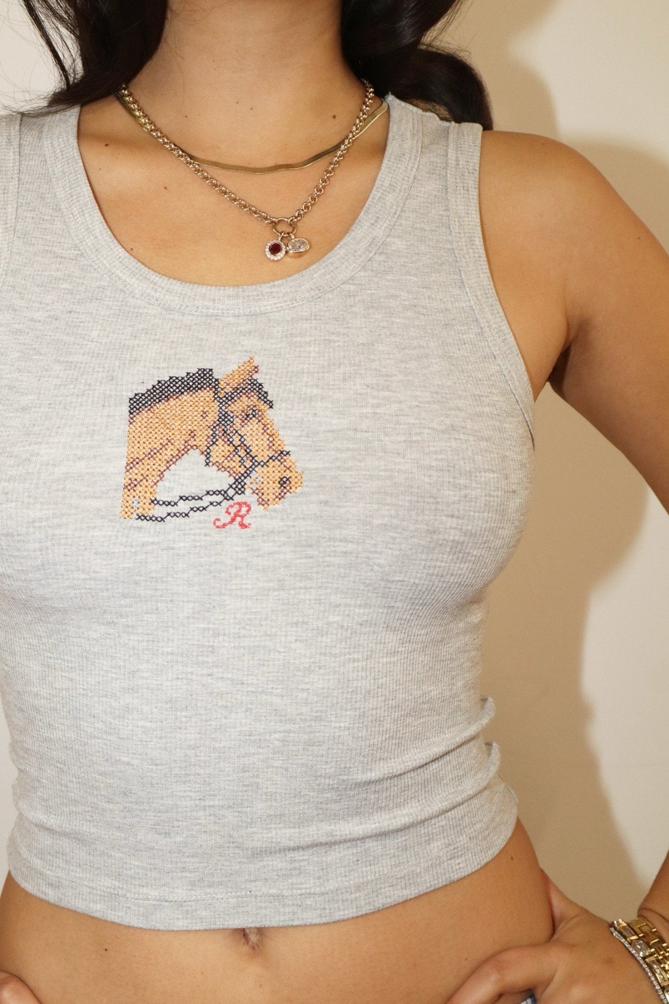 Embroidered Horse Tank - Cowgirls & City Chics