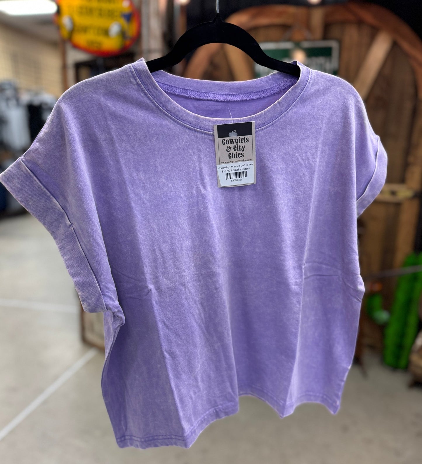 {Everyday} Washed Cuffed Tee - Cowgirls & City Chics