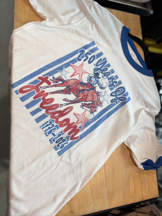 FREEDOM Ringer Tee - Cowgirls & City Chics