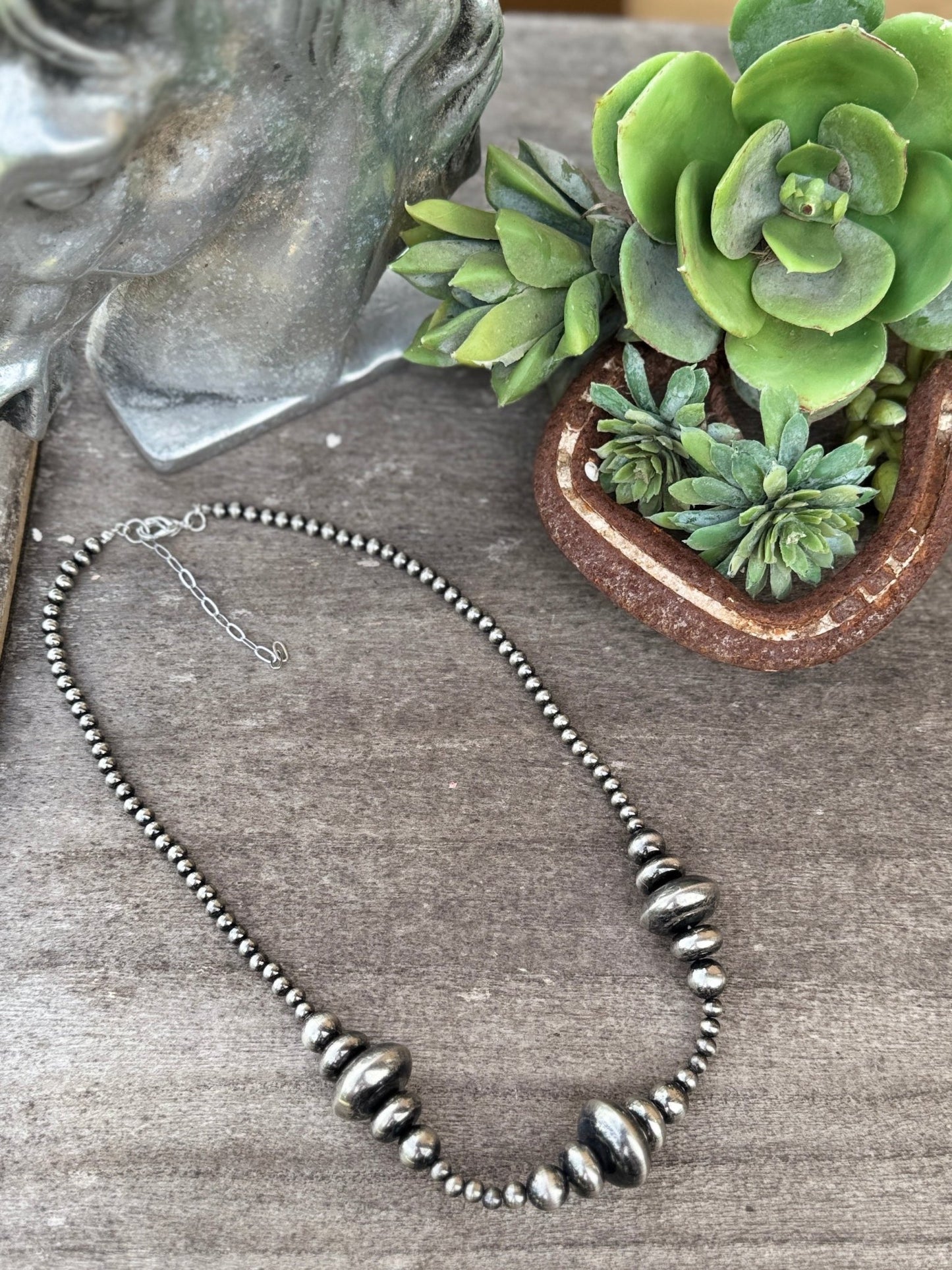 Graduated Spacer Pearl Necklace - Cowgirls & City Chics