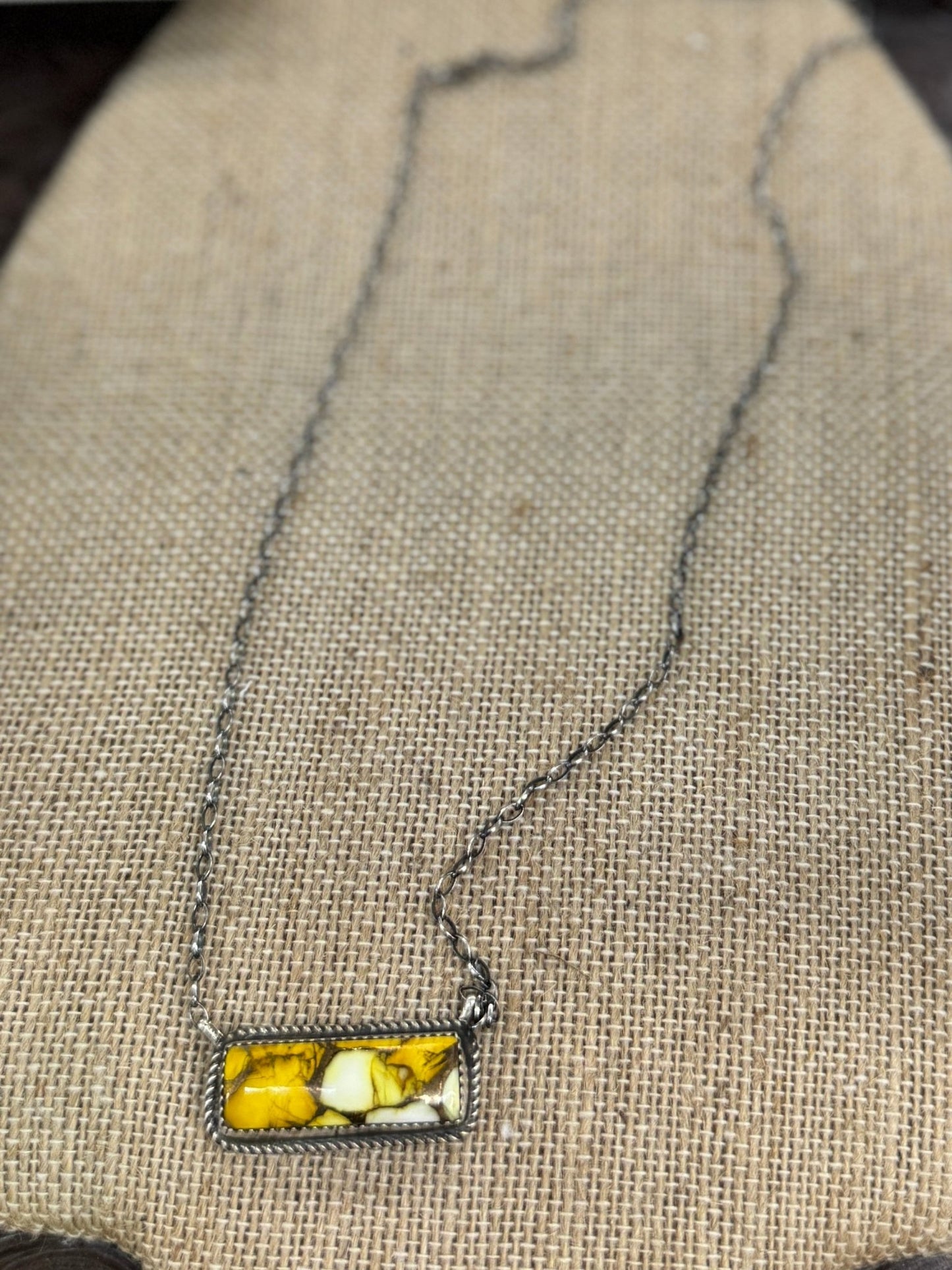 Honey Dahlia Silver Bar Necklace - Cowgirls & City Chics