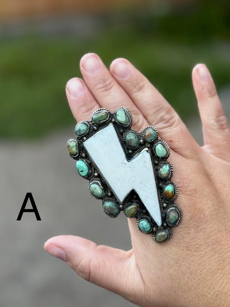 Kingman & Bone Bolt Ring - Cowgirls & City Chics