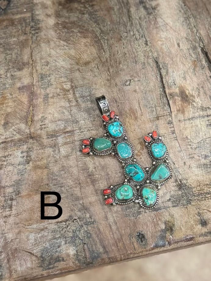 Kingman Cactus Pendent - Cowgirls & City Chics