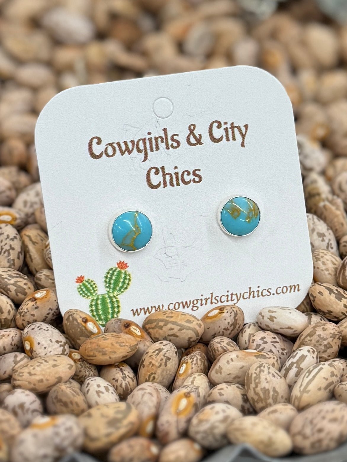 Kingman Small Stud Round Earrings - Cowgirls & City Chics