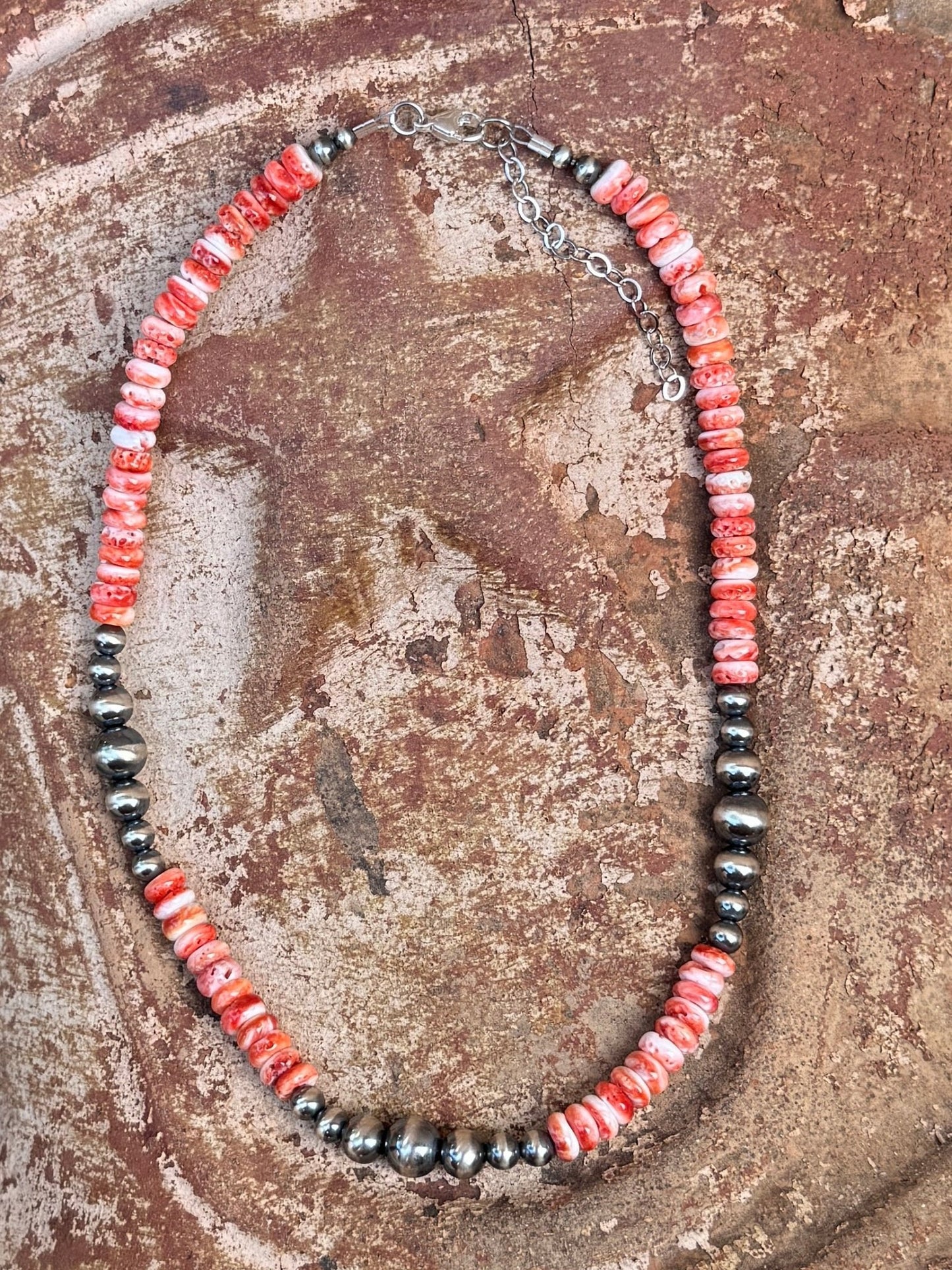 {Lee} Orange Spiny Pearl Necklace - Cowgirls & City Chics
