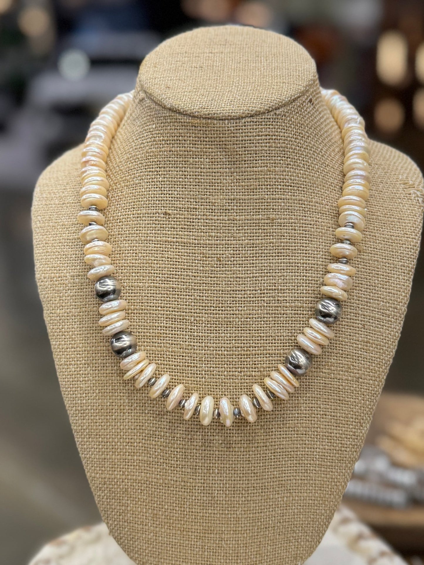 {Marilynn} Coin Pearl Necklace - Cowgirls & City Chics