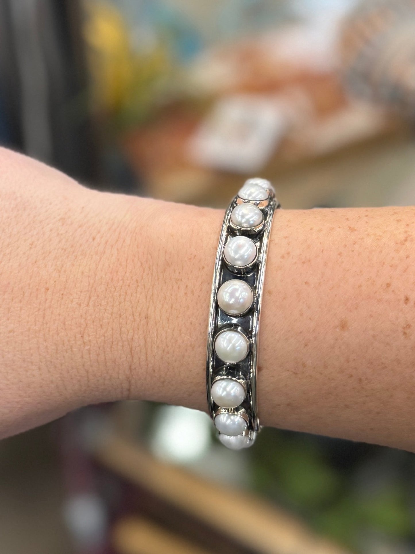 Mother Of Pearl Bangle - Cowgirls & City Chics