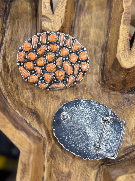 Oval Stone Buckle - Cowgirls & City Chics