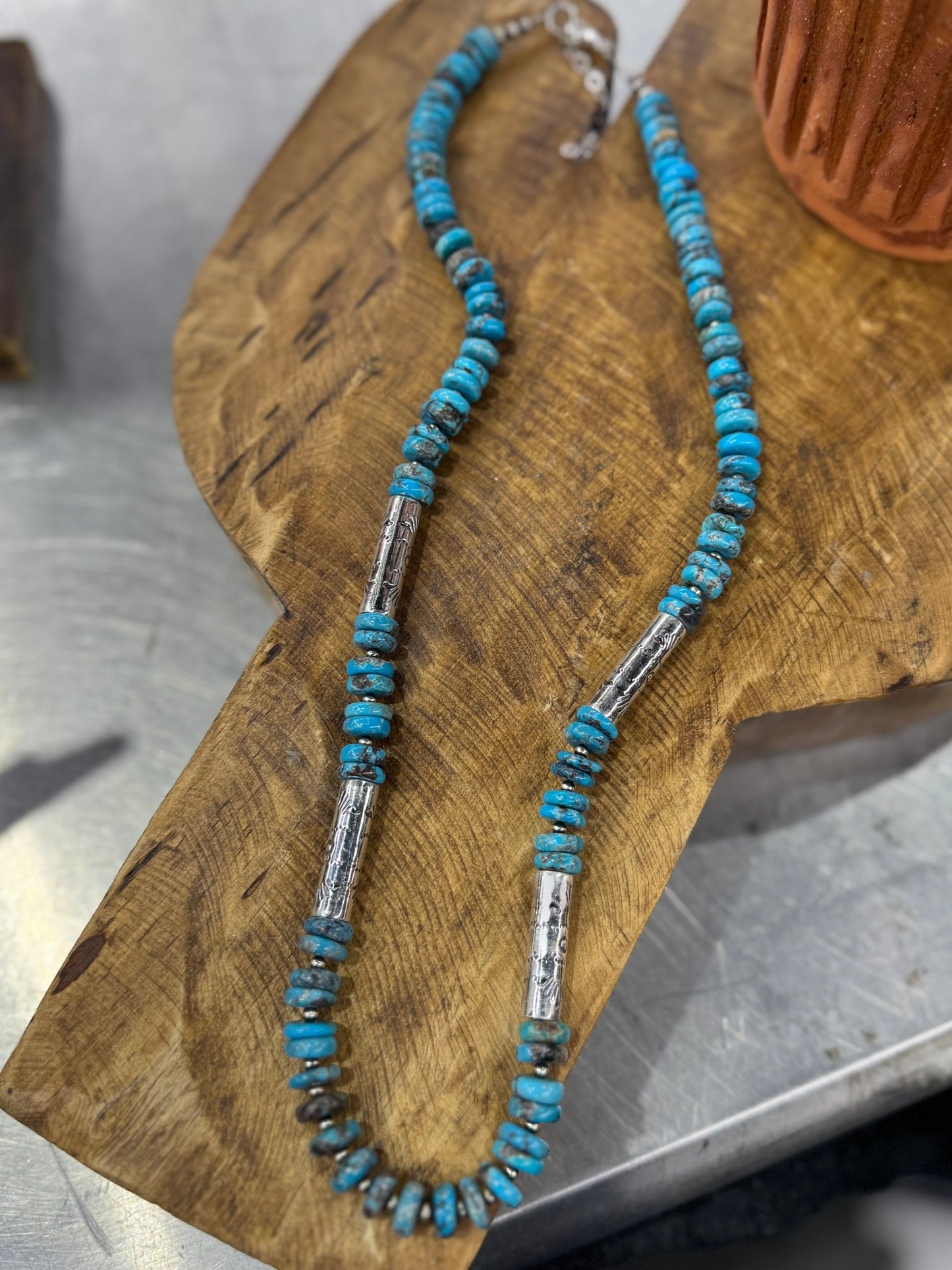 {Rowdy} Kingman Heishi Necklace - Cowgirls & City Chics