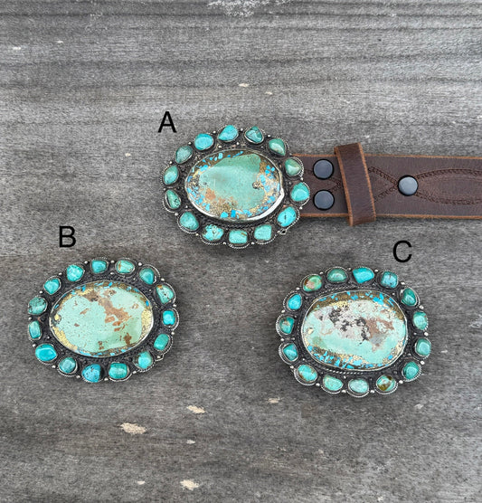 {Selma} Chunky Kingman Stone Buckle - Cowgirls & City Chics