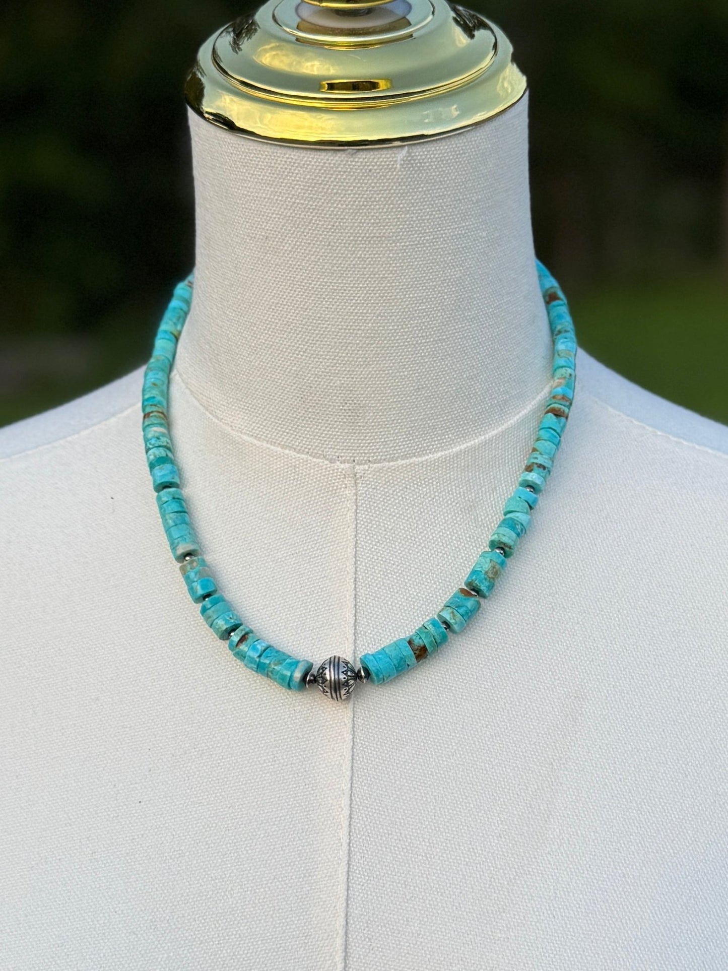 Single Stamped Pearl Kingman Necklace - Cowgirls & City Chics