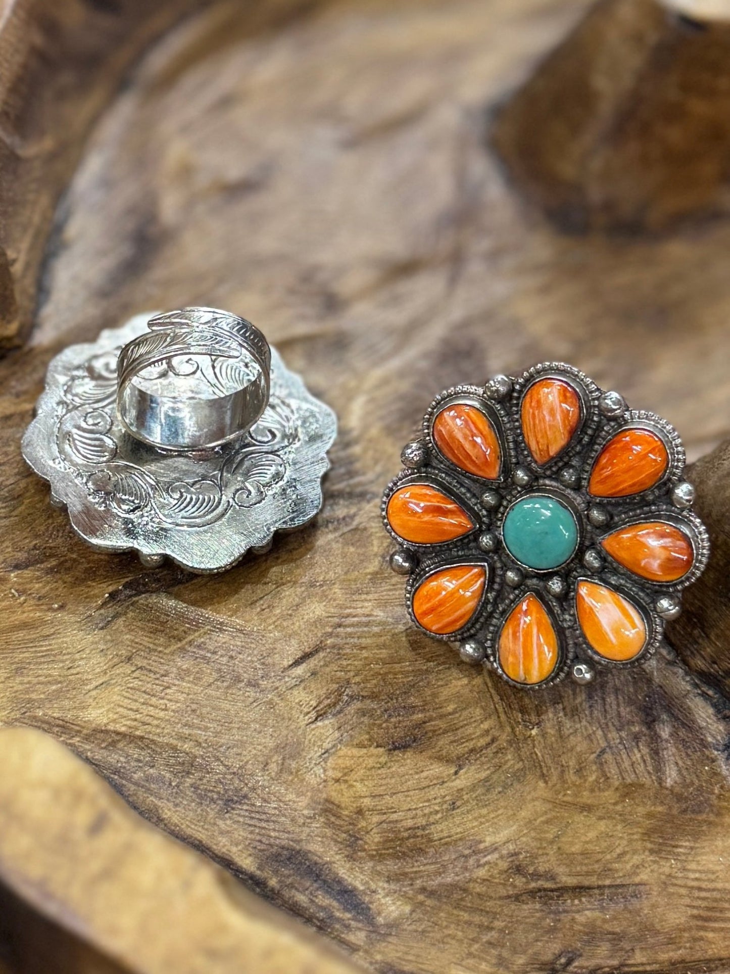 Spiny Oyster & Kingman Ring - Cowgirls & City Chics