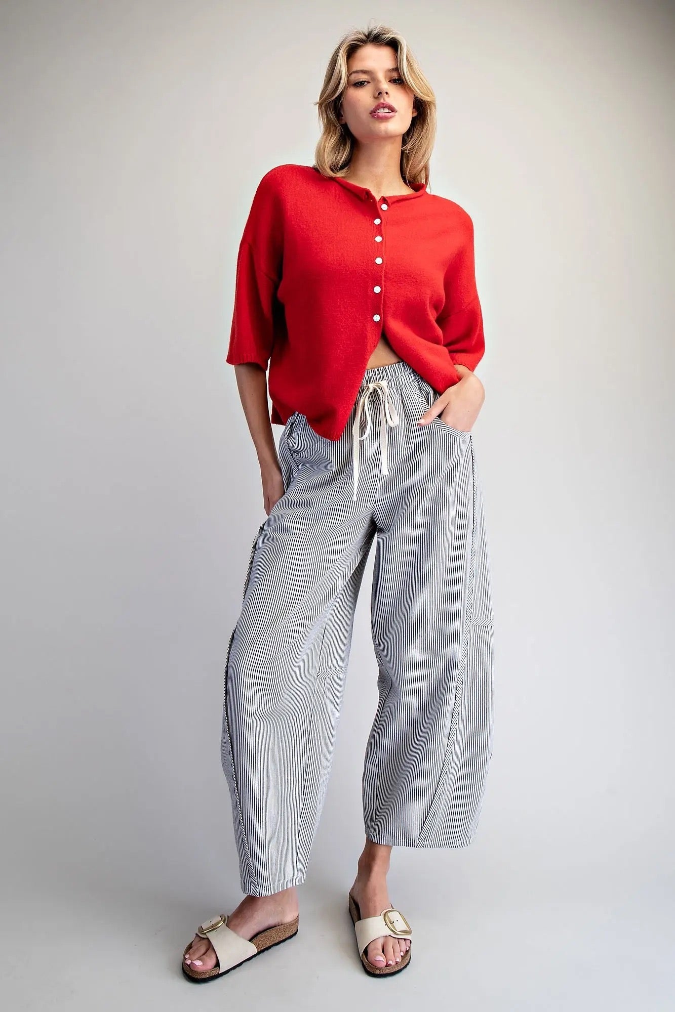 Stripe Waistband Pants - Cowgirls & City Chics