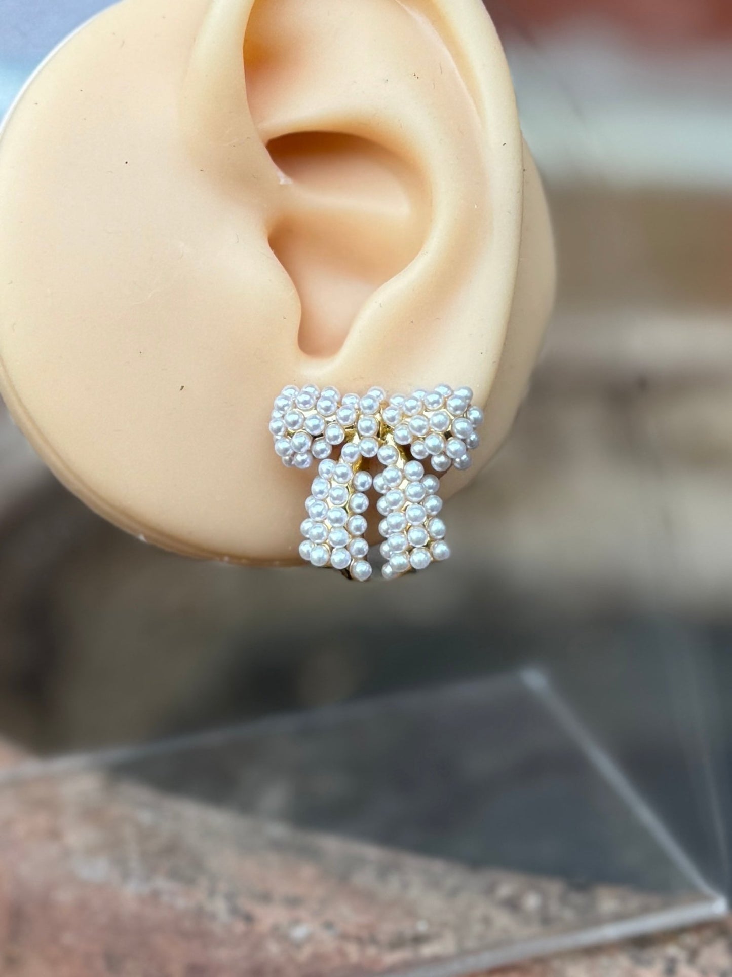 Stud Pearl Bow Earrings - Cowgirls & City Chics