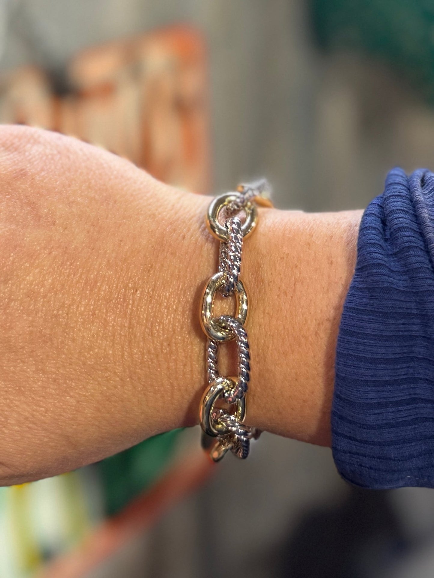 Two - Tone Rope Bracelet - Cowgirls & City Chics