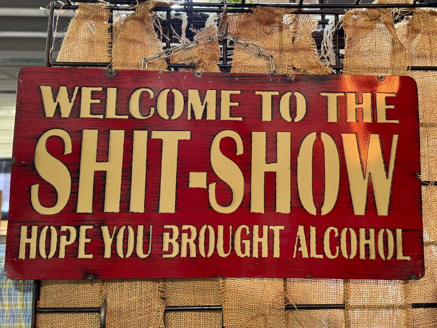 Welcome To The Show Metal Sign - Cowgirls & City Chics