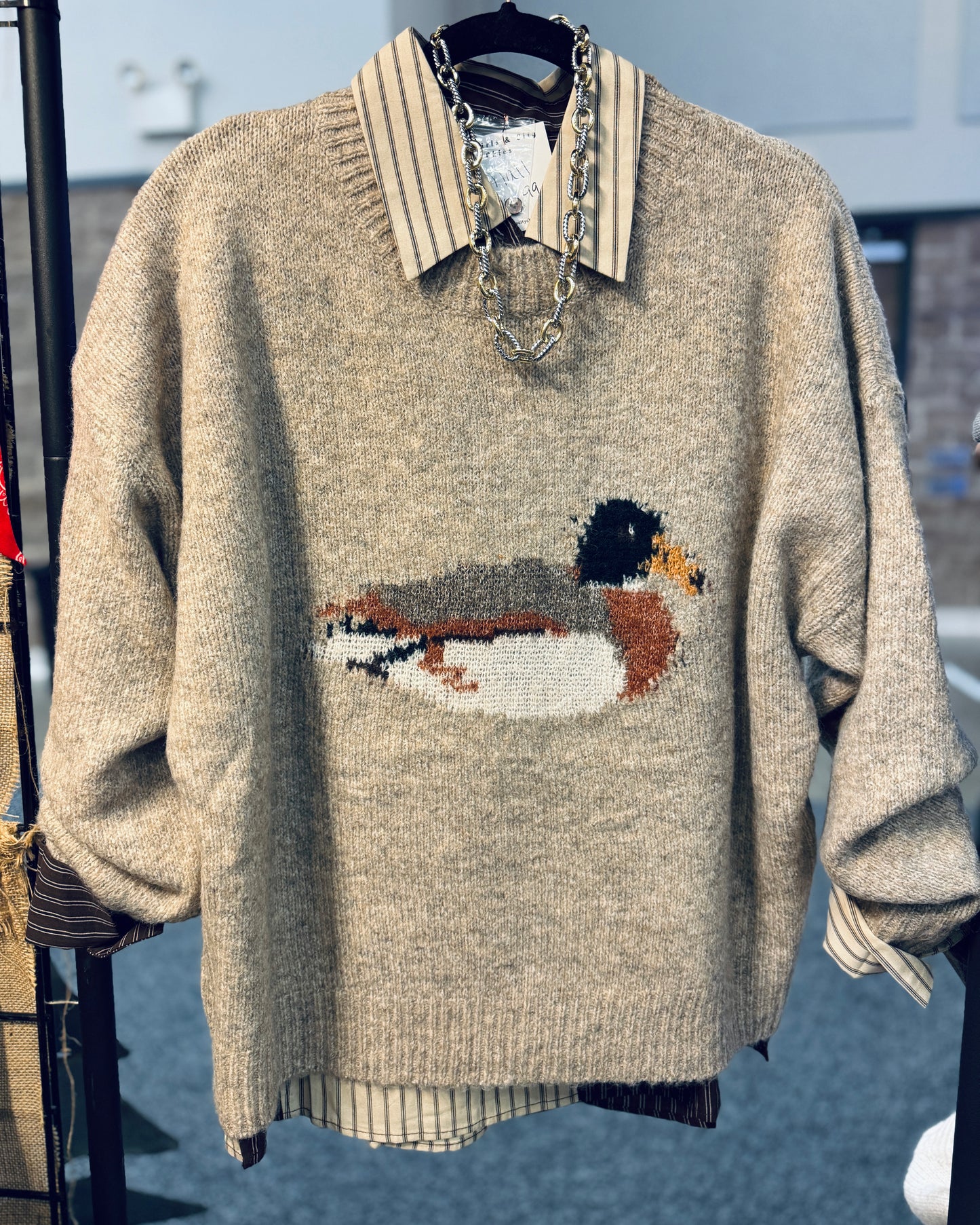 {Riley} Mallard Duck Knit Sweater