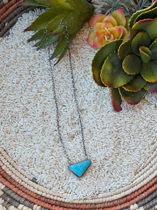 {Athens} Triangle Kingman Silver Necklace
