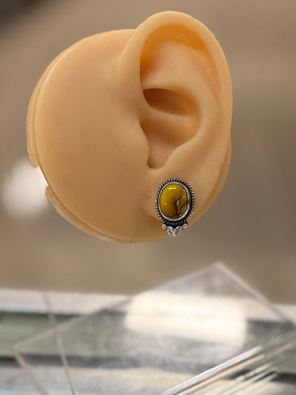 Honey Dahlia Stud Earrings