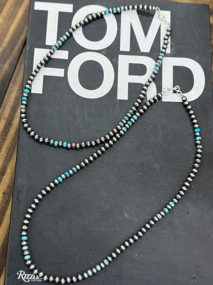 5mm Kingman & Pearl Necklace