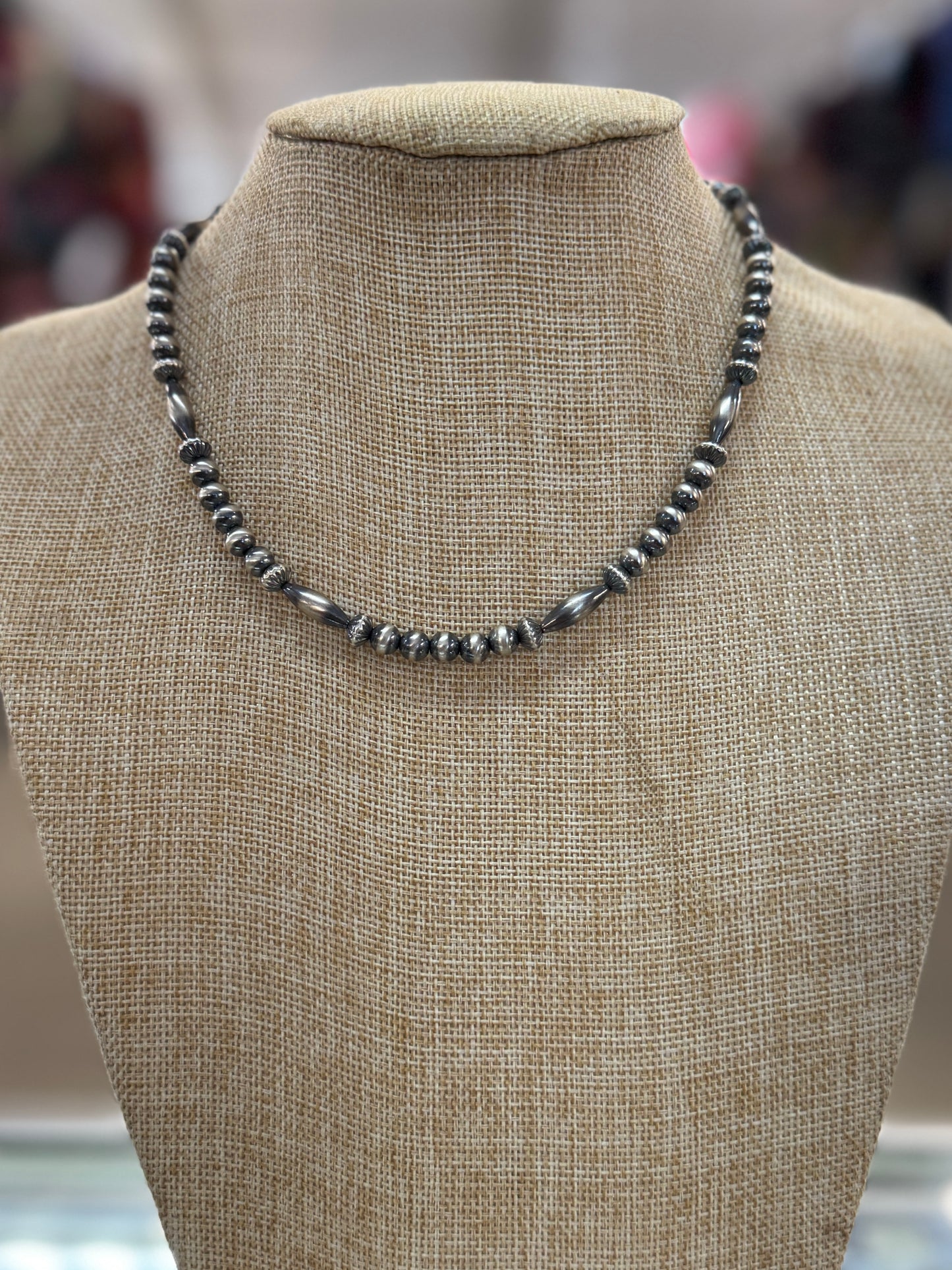 {Boho Babe} Barrel Pearl Necklace