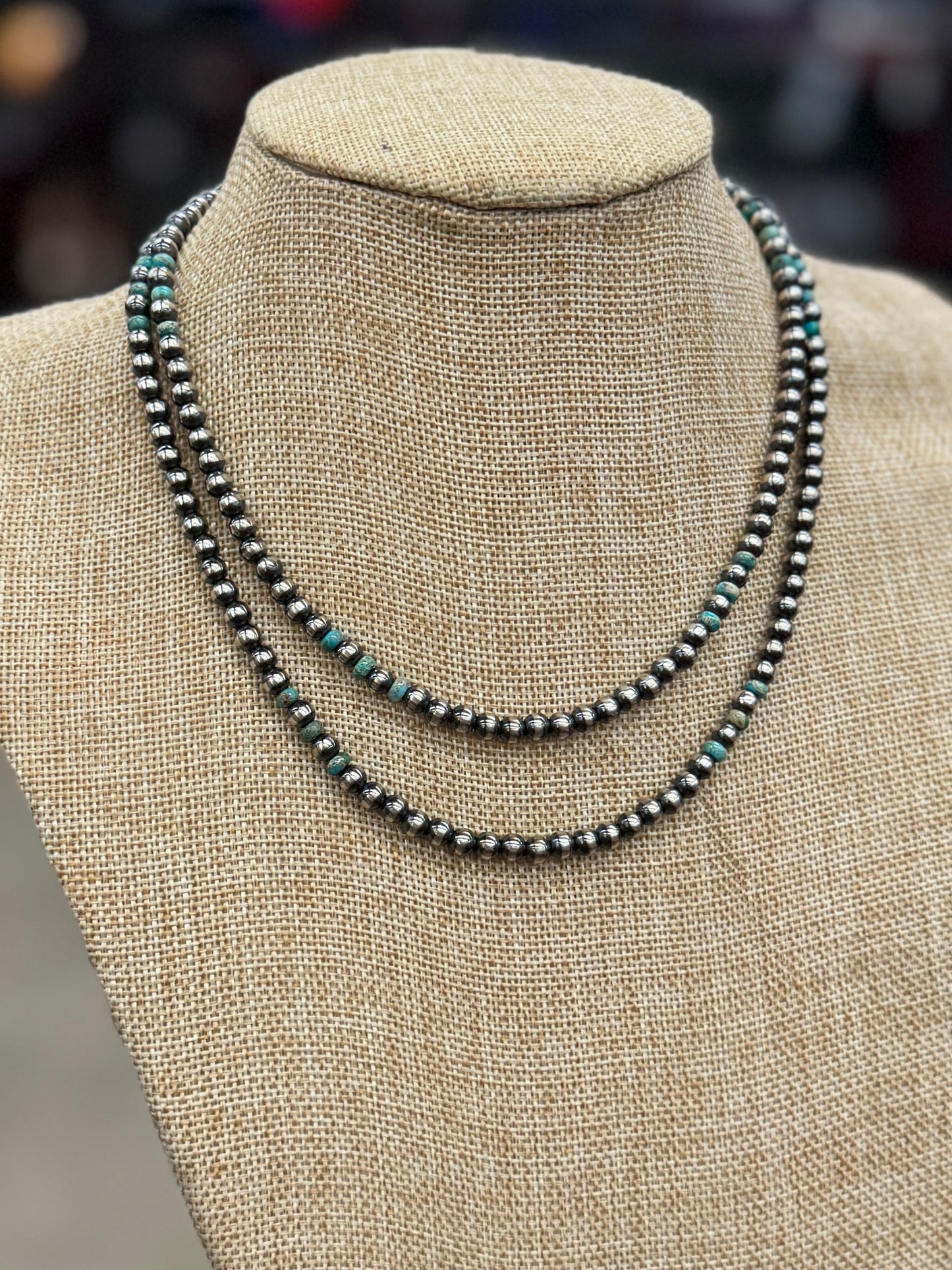 5mm Kingman & Pearl Necklace