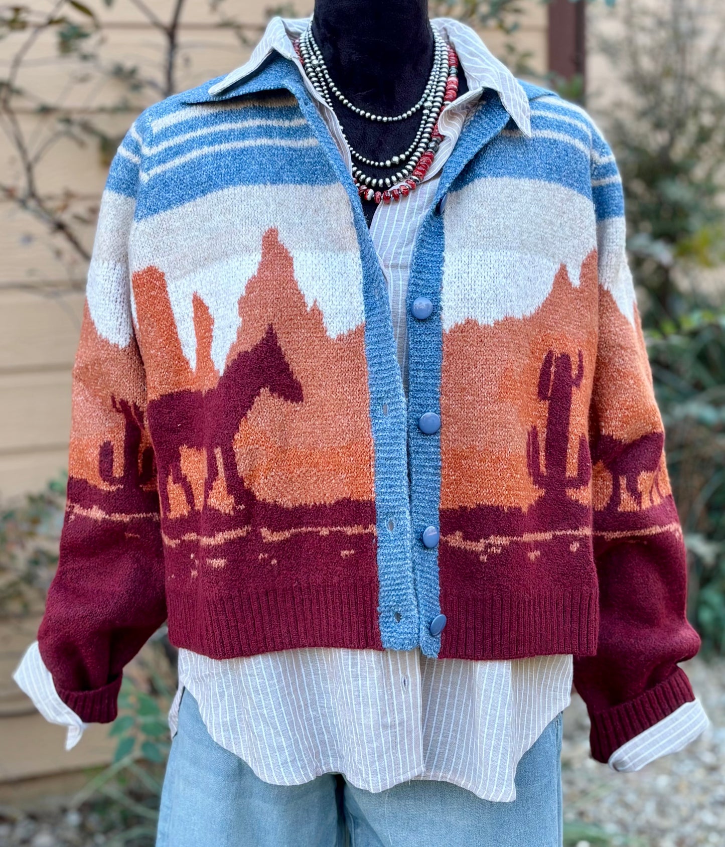 {Wild Horses} Cardigan-Sweater