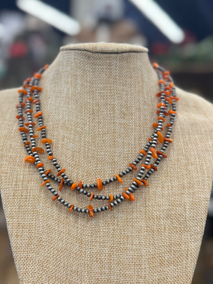 Triple Strand Spiny Necklace