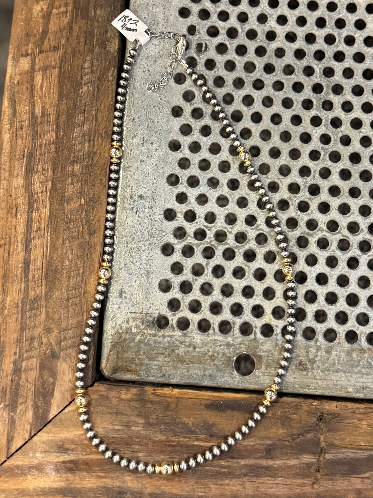 {Lubbock} Gold & Silver Pearl Necklace