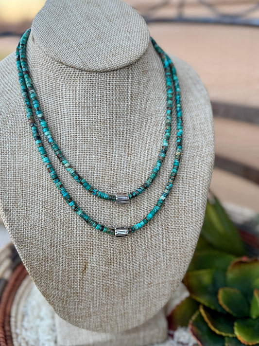 {Kyle} Kingman & Barrel Necklace