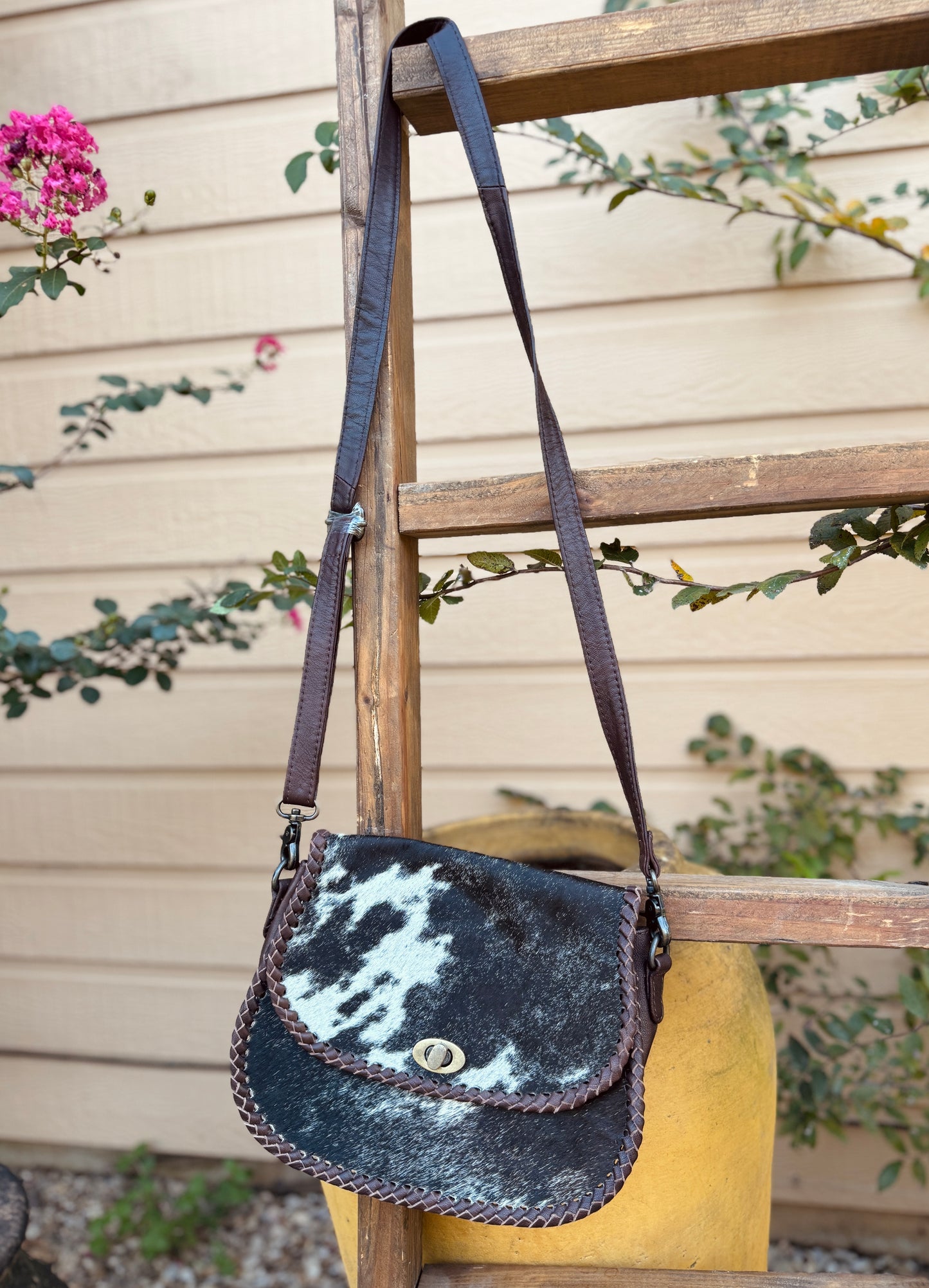 Leather Cowhide Messenger